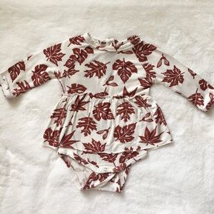 long sleeve skirted bodysuit